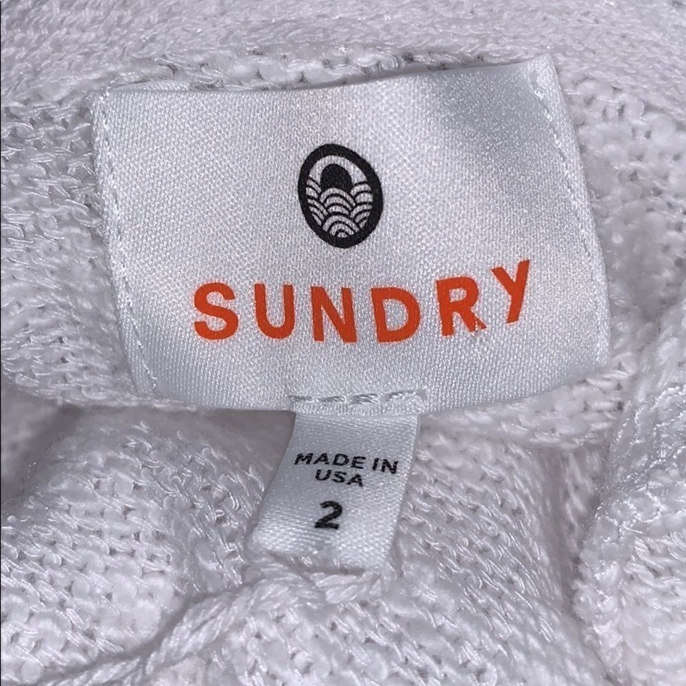 NWT Sundry Stripe slit sided hoodie size 2 - Picture 6 of 10